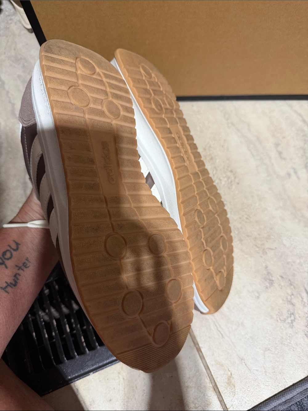 adidas Brown and White Athletic Sneakers - Picture 3 of 3